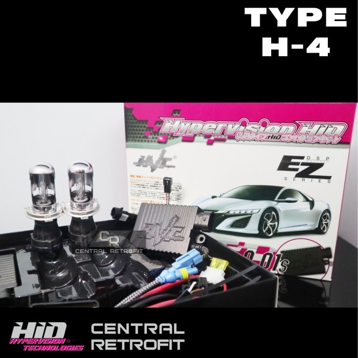 Lampu HID motor Tipe H4 / HS1 6000K Hypervision Headlamp Projie