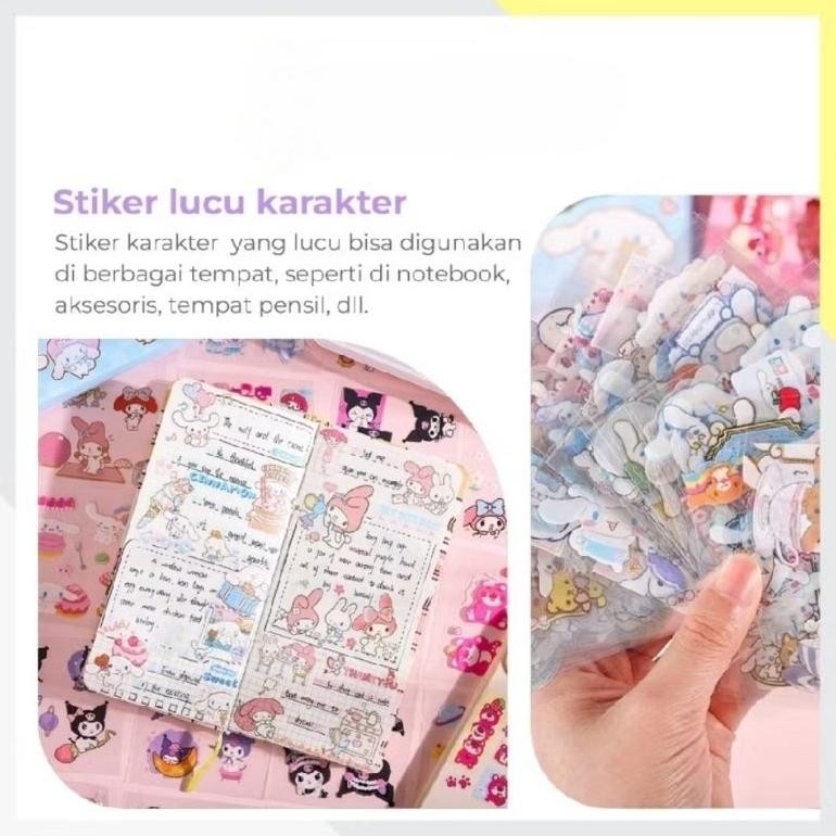 

COD Stiker Sanrio 100 lembar / Stiker Kuromi Melody cinnamoroll isi 100 Lembar Ja-121