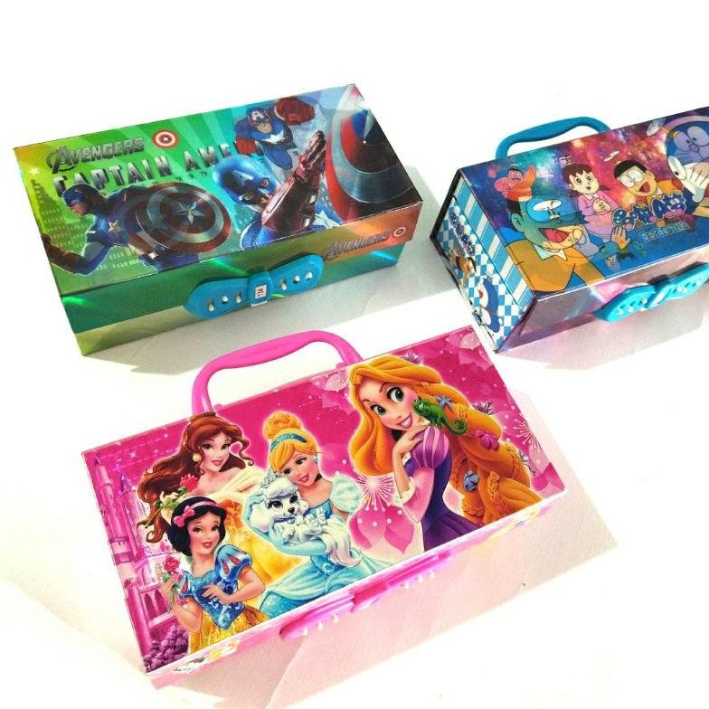 

SALE Kotak Pensil Karton / Tempat Pensil Kode / Pencil Case 2 Susun / Wadah Pensil Dus Karakter Anak Cewek Cowok Tingkat dfg-88