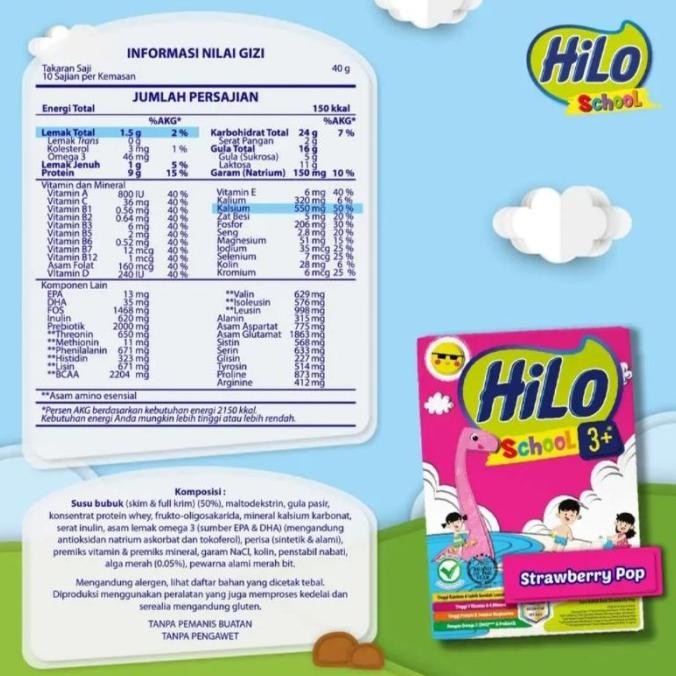 

HiLo School 3+ 400g Susu Formula Pertumbuhan Anak Usia di atas 3 Tahun VIP