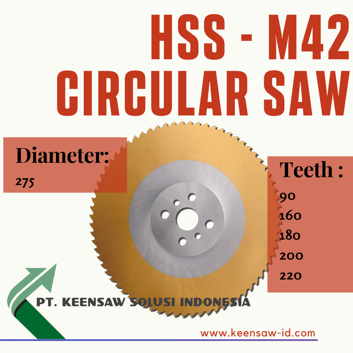 ready2 HSS Saw Blade M42 Circular saw mata gergaji pisau potong besi D 275
