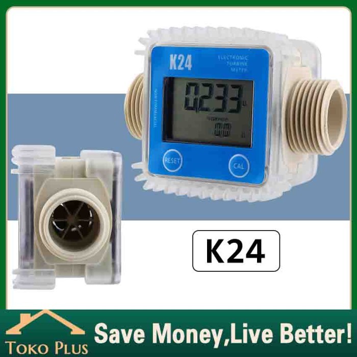 

newgan!! K24 Digital Turbine Flowmeter Untuk Air Water SolarFlow Meter Air