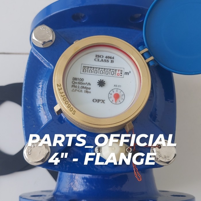 

newgan!! Meteran Air Water Meter OPX Flange 4"Inchi