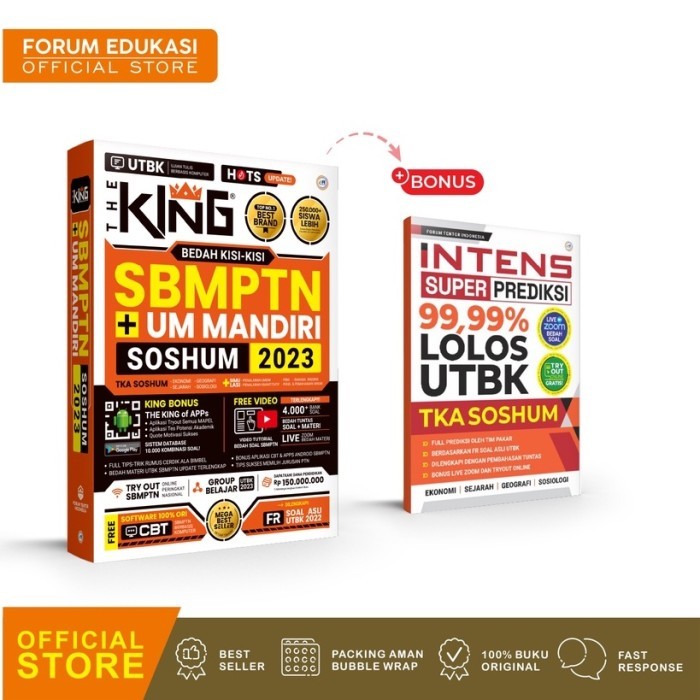 

THE KING BEDAH KISI-KISI SBMPTN DAN UM MANDIRI SOSHUM 2021 BUKU UTBK
