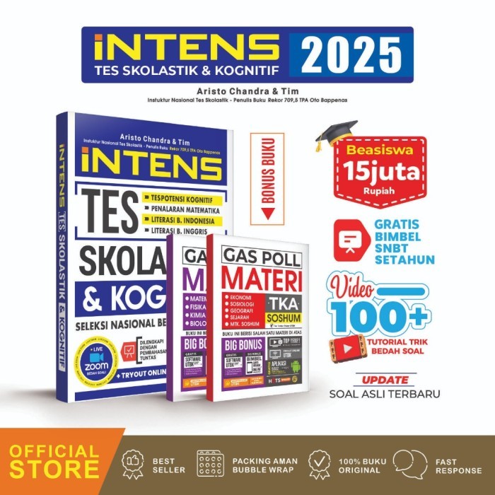 

BUKU SNBT TERBARU INTENS MATERI TES SKOLASTIK & KOGNITIF 2024
