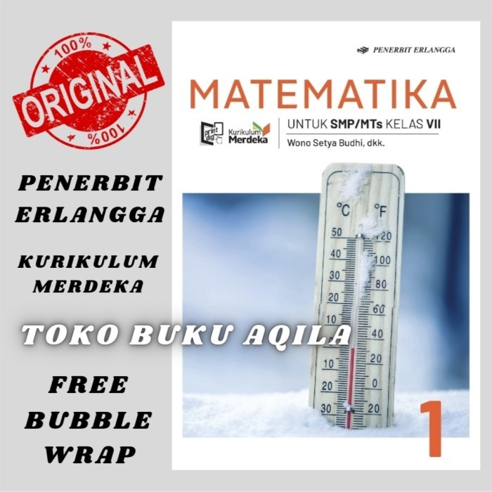 

Buku Matematika Kelas 1 / 7 Vll SMP Erlangga Kurikulum Merdeka ORI