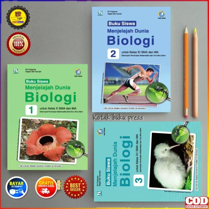 

BIOLOGI SMA / MENJELAJAH DUNIA BIOLOGI KELAS 10 11 12 SMA / K13