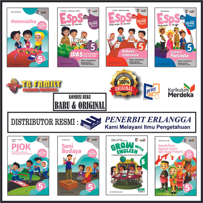 

Buku paket sd kelas 5 kurikulum merdeka Penerbit Erlangga