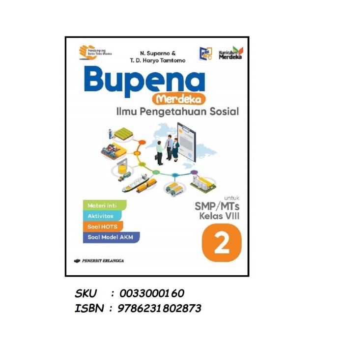 

Erlangga Buku BUPENA MERDEKA IPA IPS Matematika BHS Indo English Informatika SMP MTS Kelas 7 8 9