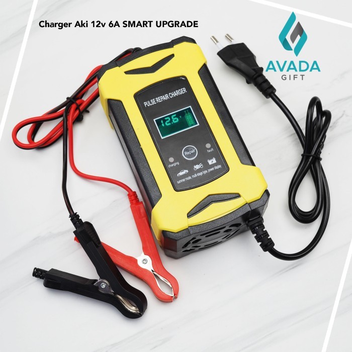TERBARU- Charger Aki 6A 12V Carger Aki Mobil Casan Aki Alat Cas Aki Motor Trans -KUALITAS TERBAIK