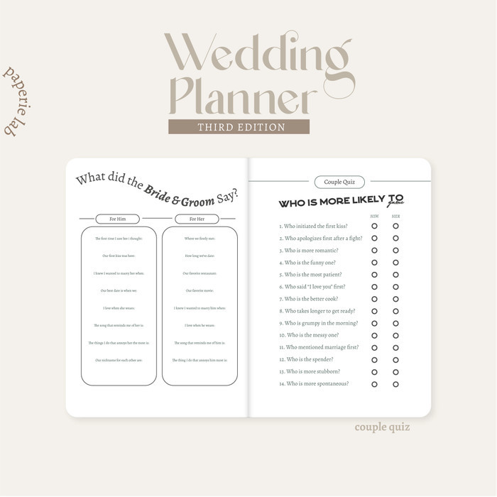 

The Wedding Planner By Paperielab