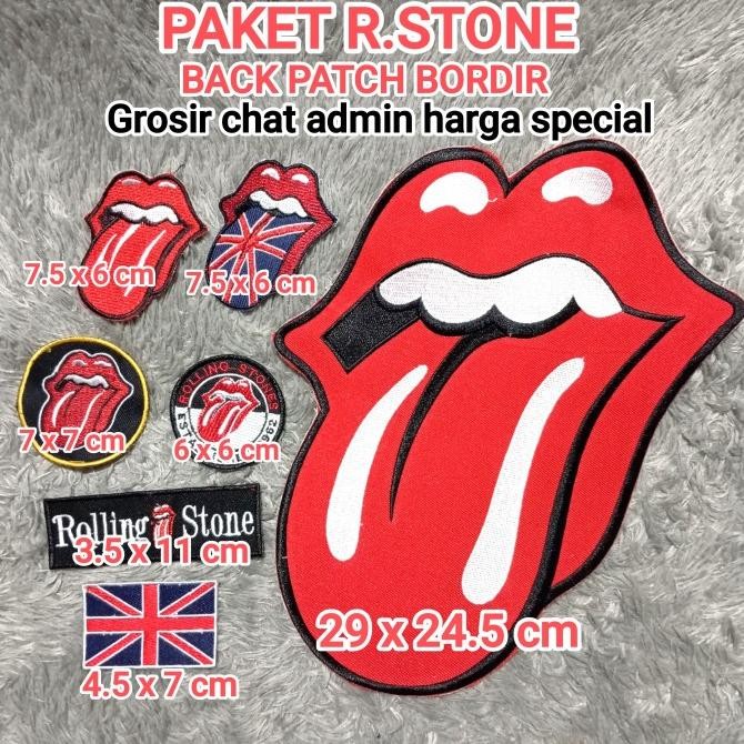 

\\\\\] Backpatch bordir ROLLING STONES satu SET premium best quality