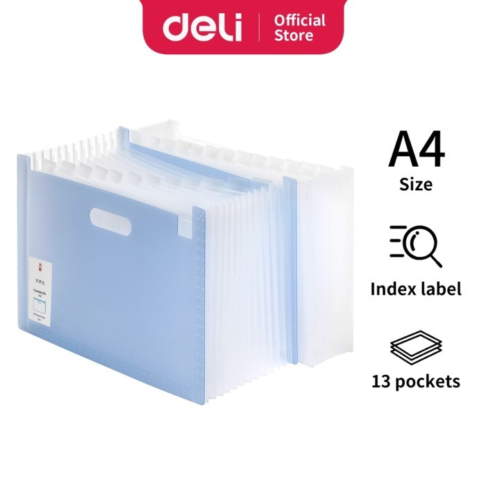 

HOT SALE! Deli File Folder Document Bag Tas Dokumen File A4 Isi 13 sekat 72580