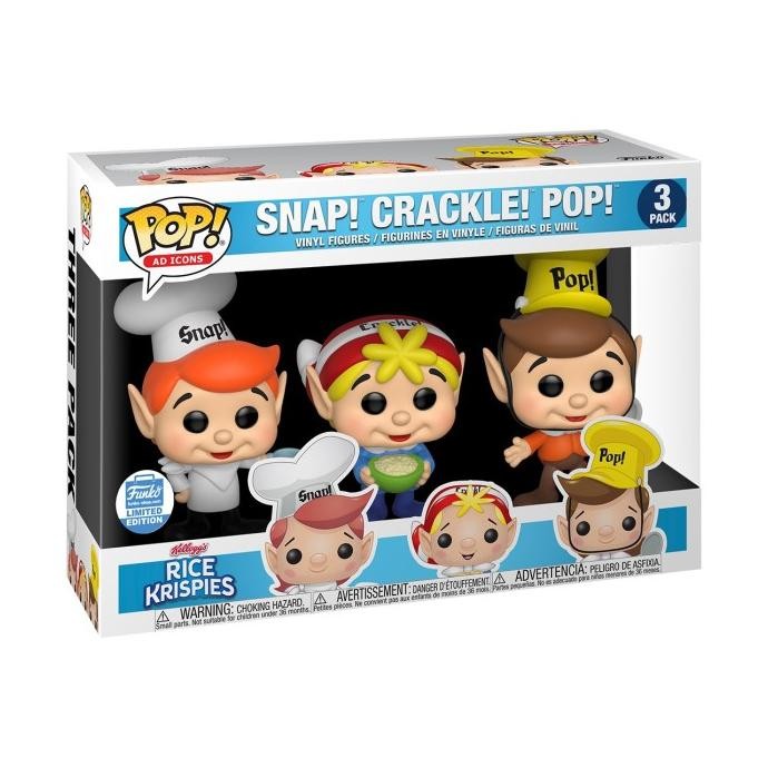 FUNKO POP Funko Pop Exclusive Funko Shop Ad Icons Kellogs 3 Pack- Snap,Crack,Pop