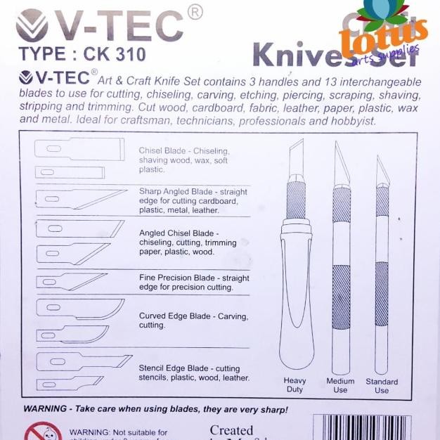 

V-Tec Craft Knife / Pisau Ukir / Cutter - Type 310