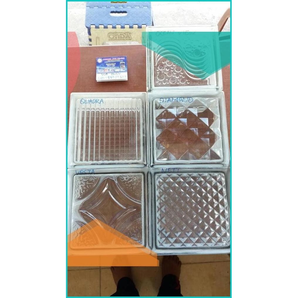 Glass Block MULIA 20x20x10 Cm / Roster Loster Kaca Penerangan Kamar W