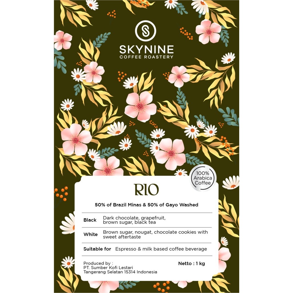 

Rio Espresso Blend 100% Biji Kopi Arabika Premium Sky Nine 1Kg Terbaik