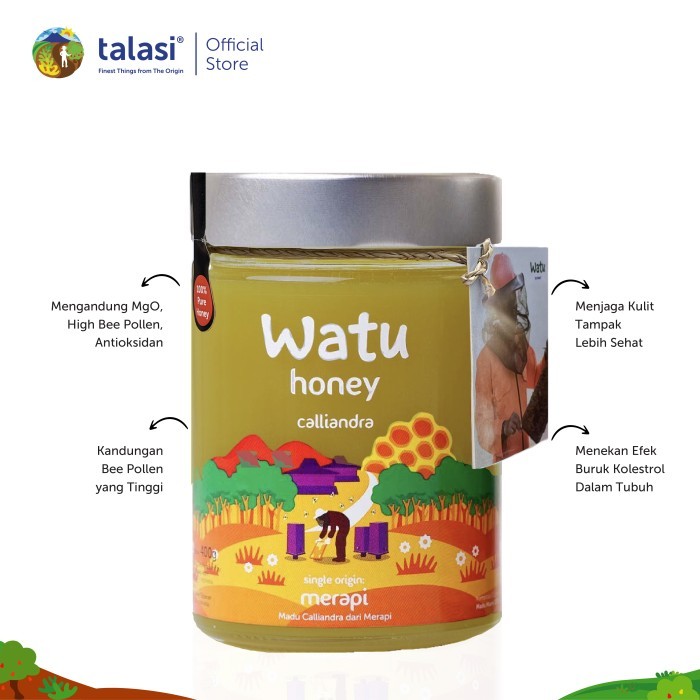 

Watu Monofloral Honey Calliandra - Madu Asli Merapi 400Gr Jawa Tengah New