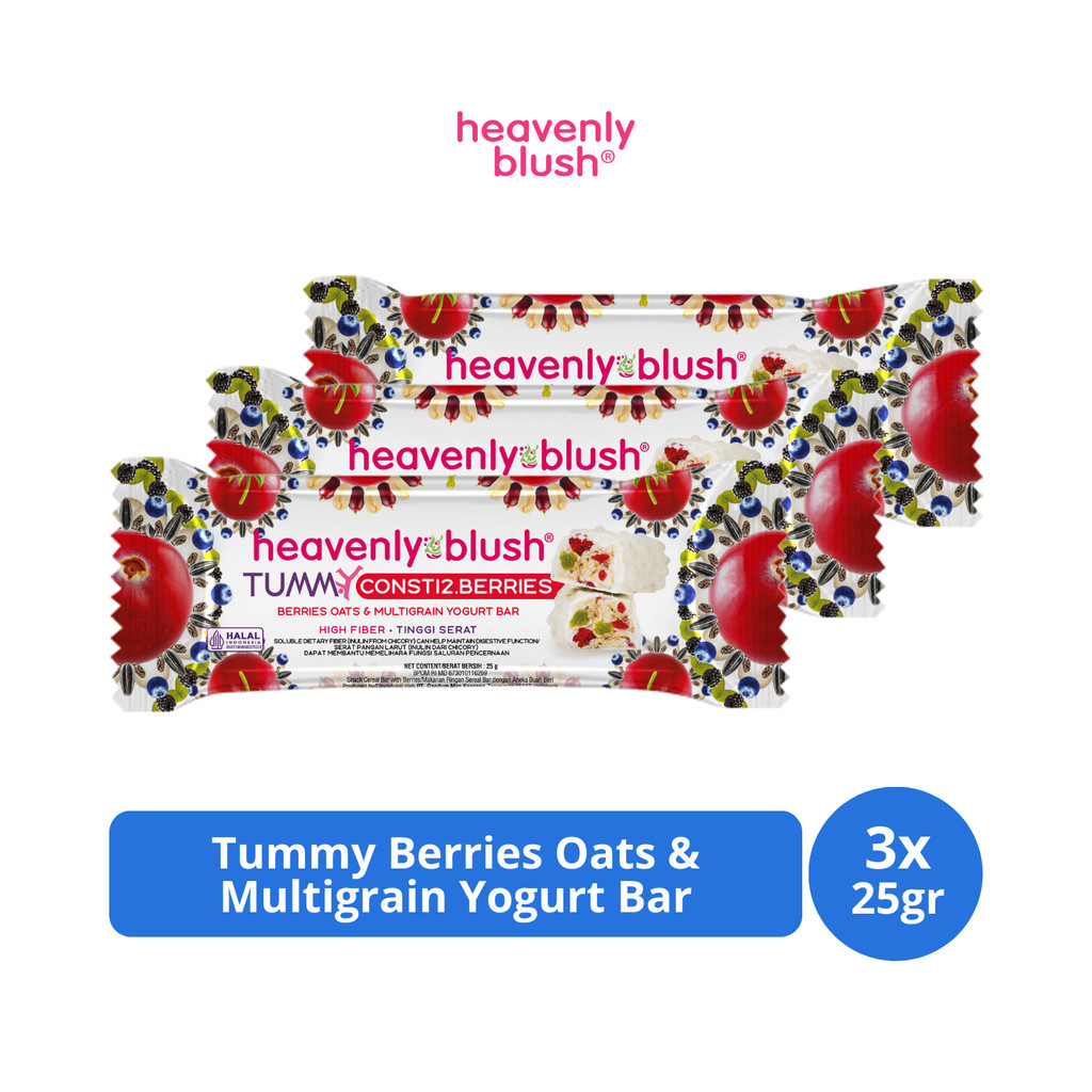 

Heavenly Blush Tummy Berries Oats & Multigrain Yogurt Bar 25gr x 3 pcs