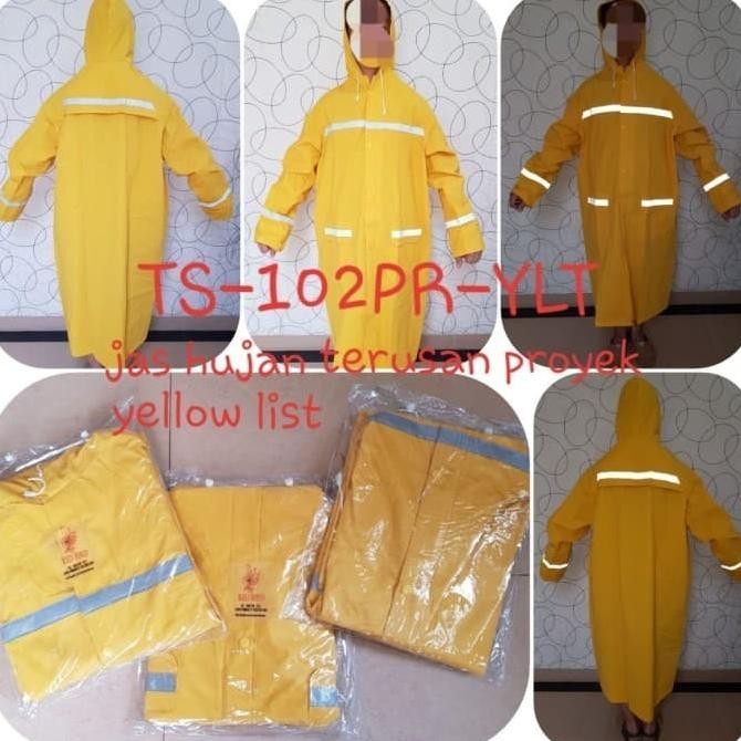 Jas Hujan Proyek Ponco Kuning / Rain Coat Terusan Yellow