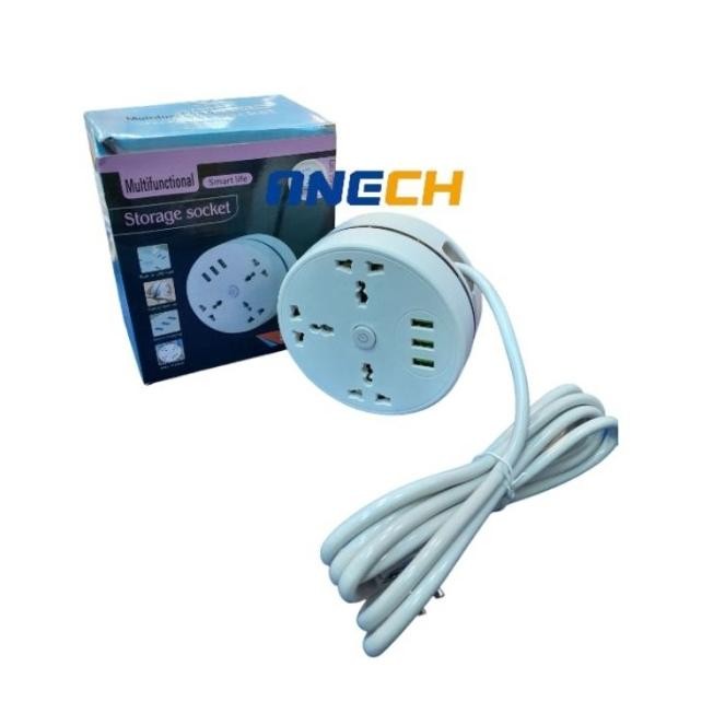 Stop Kontak Gulung Usb Port / Power Soet Kekinian / Abs Strip Daya Universal Portabel 2500W 10A Colo