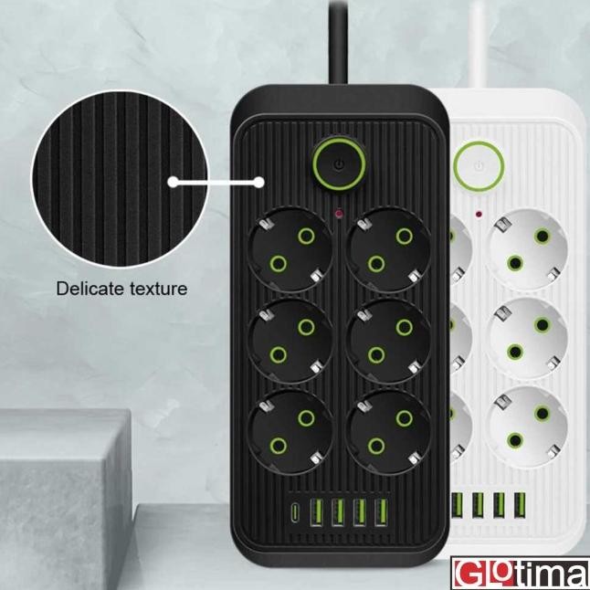 Stop Kontak Arde Colokan Listrik Kabel Gulung Universal 3 6 8 10 Lubang Eu Power Soet 4 Smart Port U