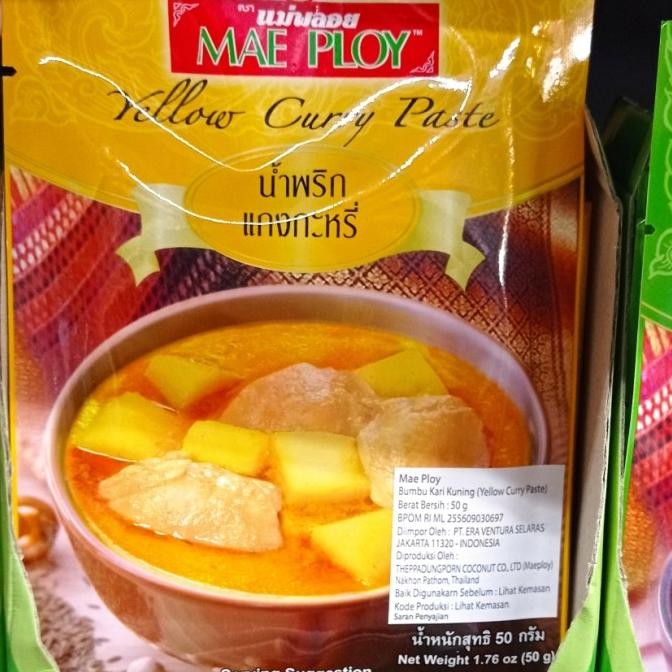 

best seller] mae ploy yellow curry paste 50 gr bumbu