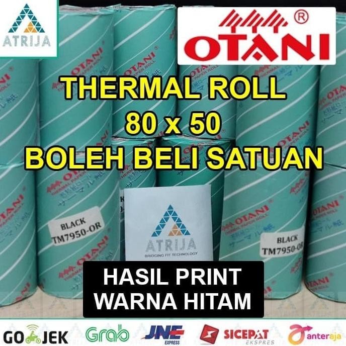 

1/2 Box (50 Pcs) Otani 80X50 Kertas Kasir Struk Thermal Roll 80 X 50 Original Dan Terpercaya