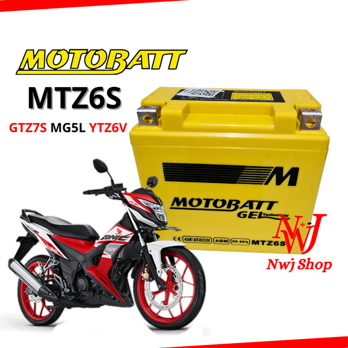 Aki Motor Honda Sonic 150 R Motobatt MTZ6S