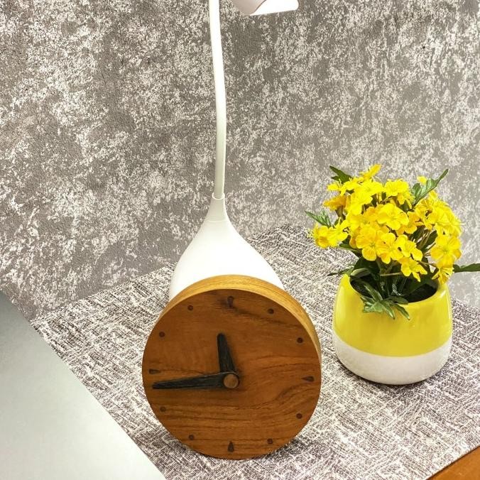 

Jam Rustic Kayu Jati | Jam Meja Minimalis | Minimalist Wooden Clock GVS