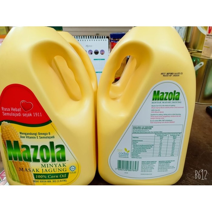 

Minyak Mazola Corn Oil 3Kg (3.3Liter) Promo