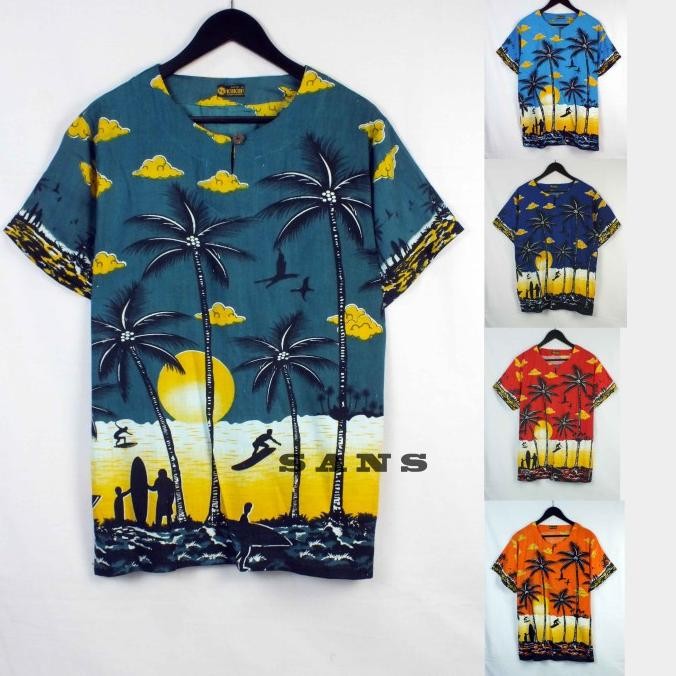 BAJU PANTAI BALI PREMIUM QUALITY/BAJU PANTAI/BAJU BALI/KAOS PRIA