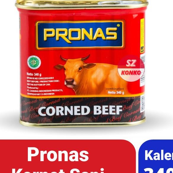

Kornet Sapi Pronas Regular 340 Gr - Daging Kaleng Corned Beef