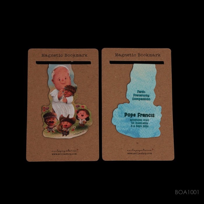 

] Magnetic Bookmark 2 Type Pope Francis Rohani Katolik