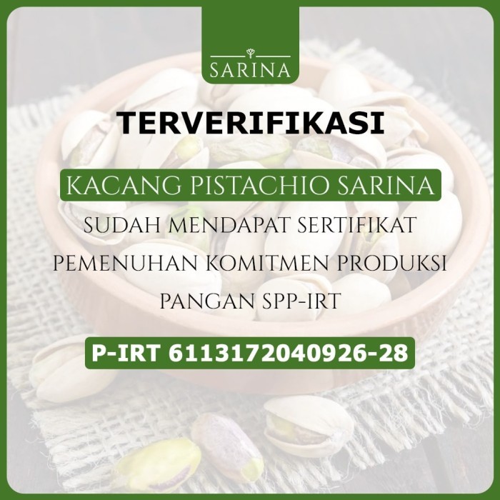 

Kacang Pistachio Asin Panggang 1Kg Terlaris