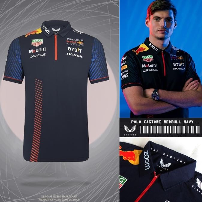 KAOS POLO SHIRT RACING REDBULL CASTORE TEAM F1 GRADE ORIGINAL PREMIUM