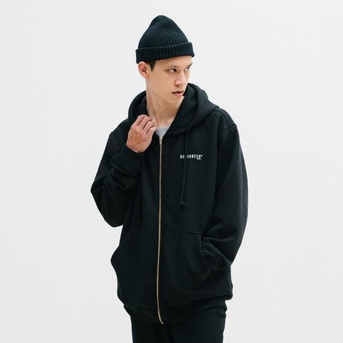 ROUGHNECK HZ069 BLACK ROCHESTER ZIPPER HOODIE