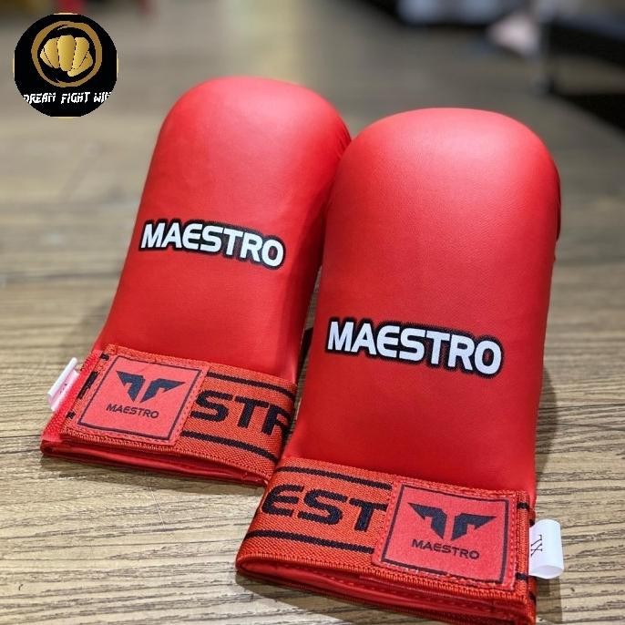 Handglove Protector Maestro Kumite Karate Merah  Ready