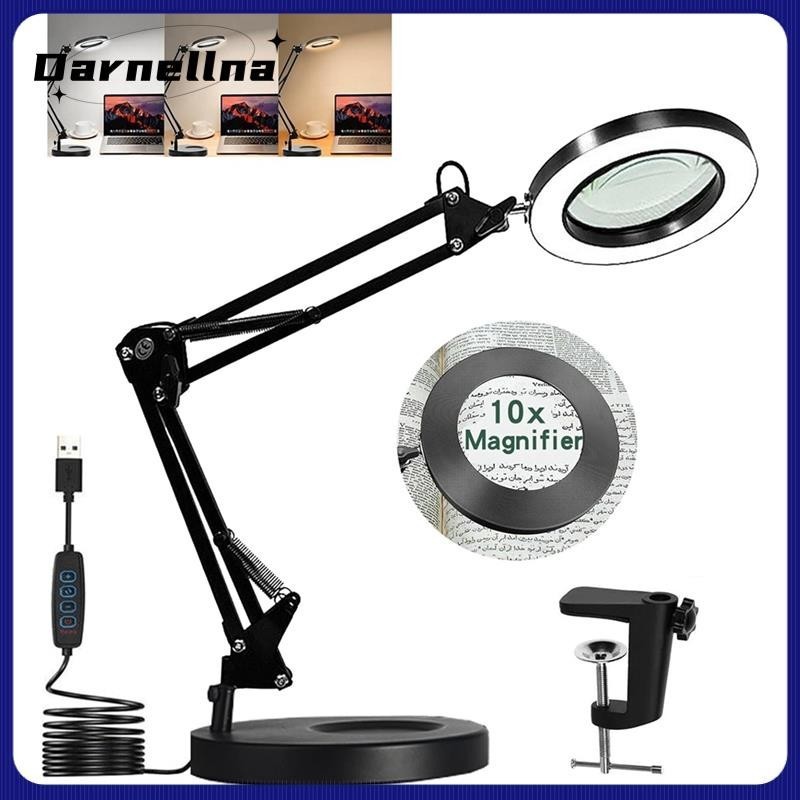 

【darnellna】Kaca Pembesar dengan Lampu dan Dudukan, Lampu Pembesar 10X, Lampu Meja Pembesar 2-In-1 dengan Penjepit, Tempat Lampu Meja LED |5XhmUAAr|