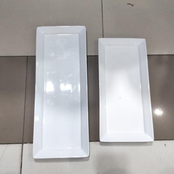 Piring saji persegi panjang keramik BLANC JS99