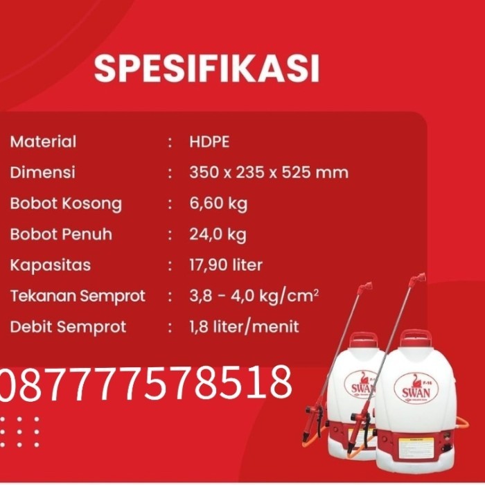 Sprayer Hama Elektrik Swan F 16 # Alat Semprot Sprayer Swan F 16 # Semprotan Hama Dan Disinfektan #