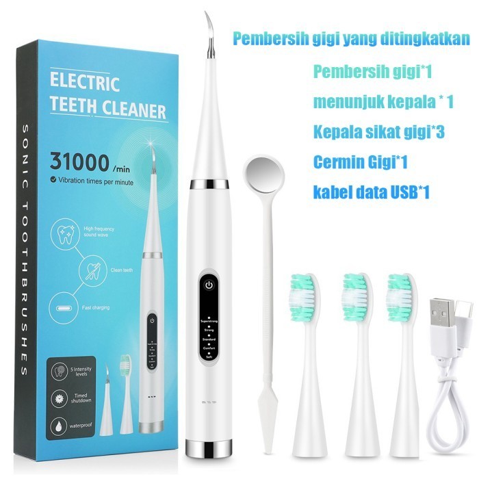 5 IN 1 Tool Dental Scaler Electric Ultrasonic Toothbrush Portable