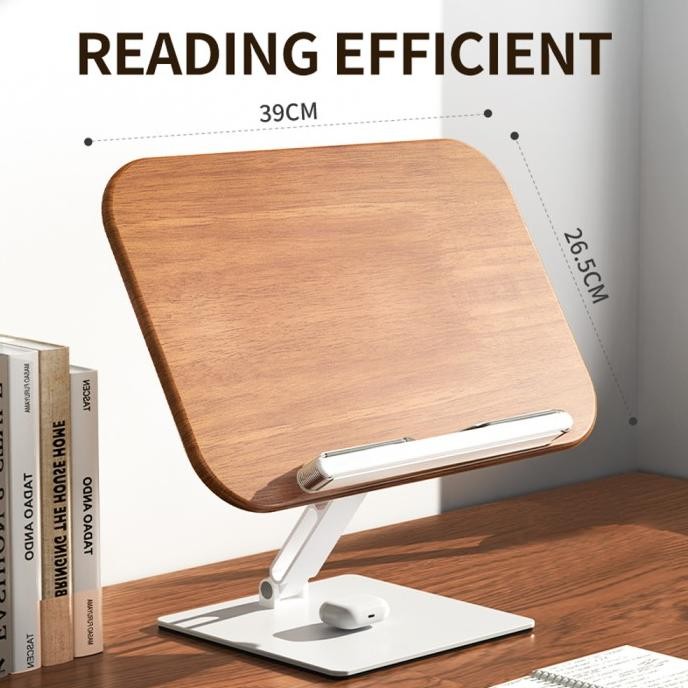 

JOPREE YD7 Wooden Reading Book Stand Adjustable Dudukan Penjepit Buku untuk Membaca dan Belajar