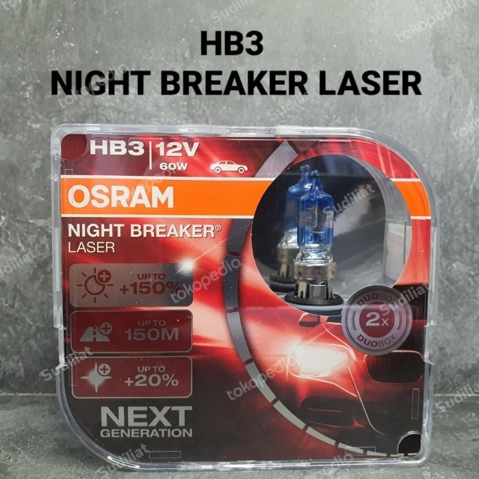 Terlaris Bohlam Lampu Halogen Osram Hb3 Nbr Laser - Original