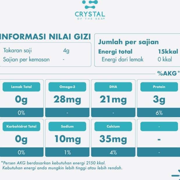 

Crystal Of The Sea Gabus Food Powder | Bubuk Ikan Gabus | Kaldu Mpasi