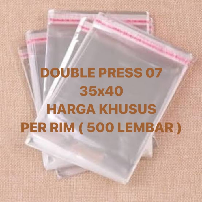 

500PCS 35x40 07 PLASTIK OPP SEAL SUPER TEBAL JAKET
