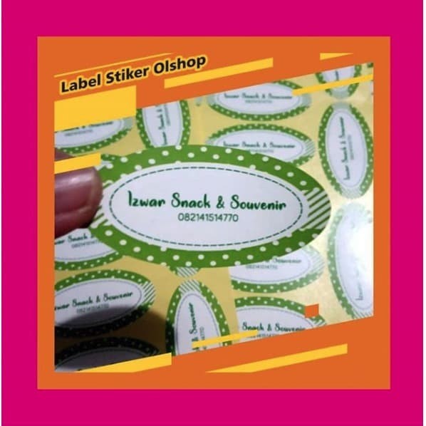 

Label Stiker 6.3 Cm X 3.3 Cm (Oval)
