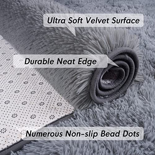 Balacho Modern Soft Shaggy Rugs Fluffy Kids Bedroom Carpet 6x9