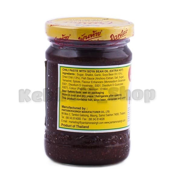 

Pantai Norasingh Chili Paste with Soya Bean Oil Extra Hot 227gr