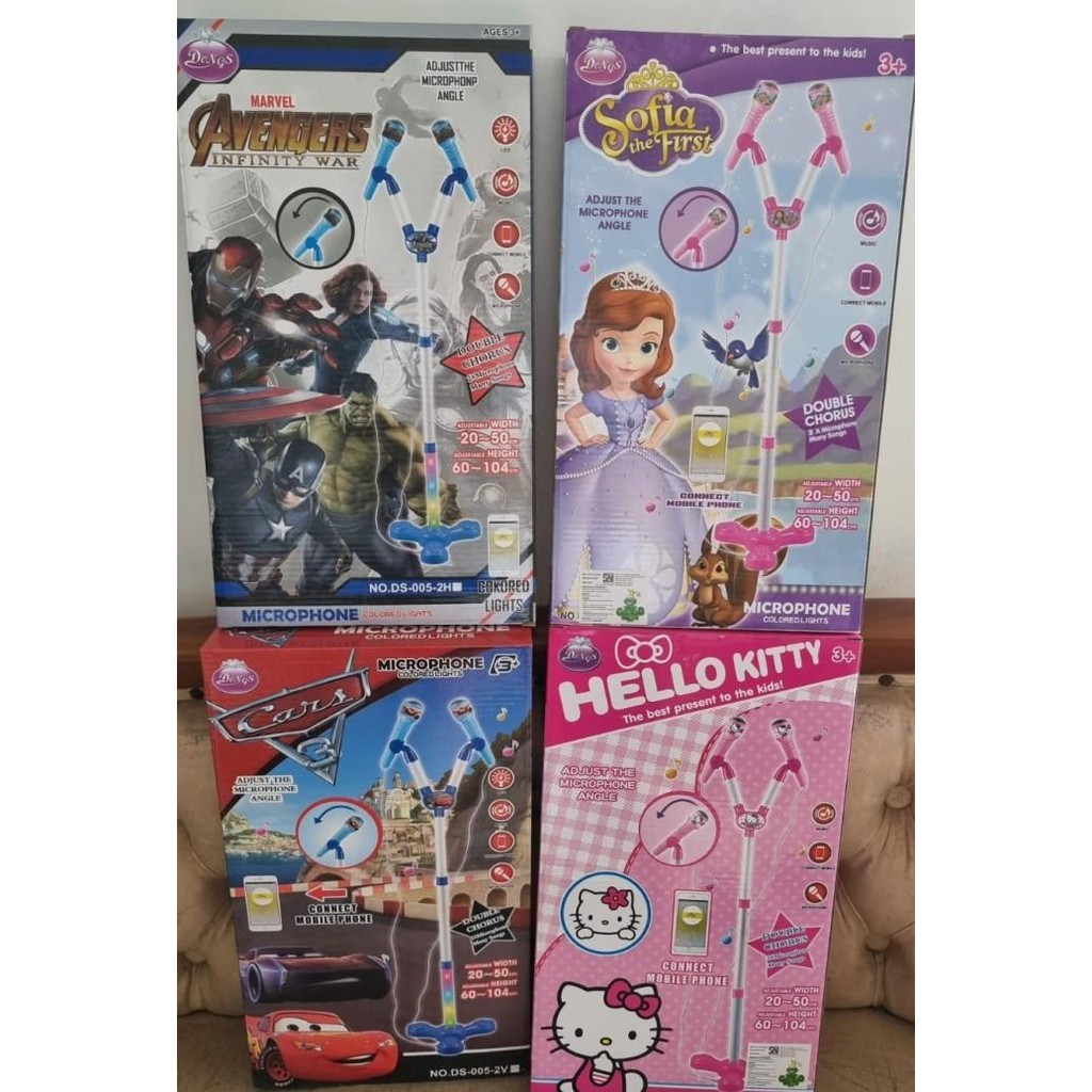 Mainan Microphone Karaoke Anak - Karaoke Double Microphone